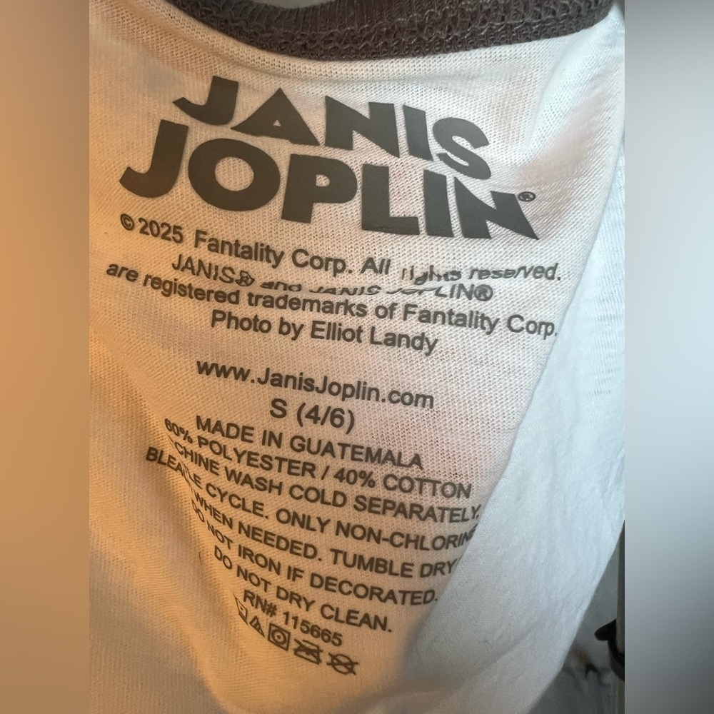 White Janis Joplin Graphic T-Shirt - Picture 5 of 5
